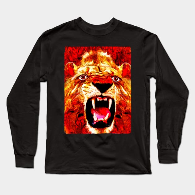 Lion very dangerous Long Sleeve T-Shirt by UMF - Fwo Faces Frog